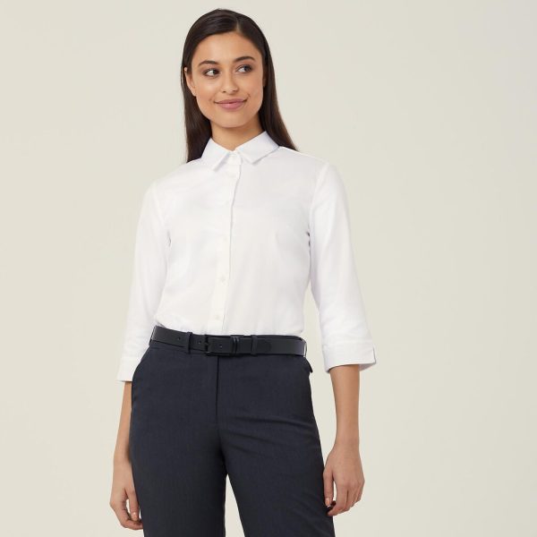 Ladies Stretch Textured Twill Shirt