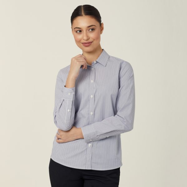 Ladies Avignon Fine Block Stripe Shirt