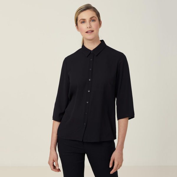 Ladies Georgie 3/4 Pleat Back Shirt