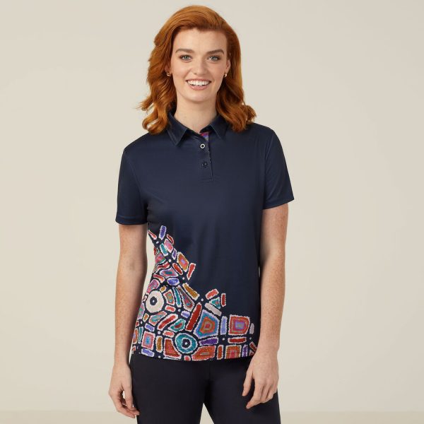 Ladies Knit Water Dreaming Print Polo