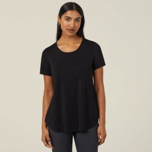 Ladies Matt Short Sleeve Swing Top