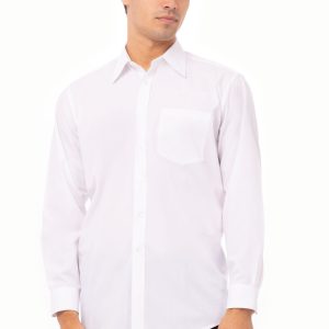 Mens Basic White Dress Shirt