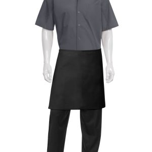 Half Black Apron No Pocket