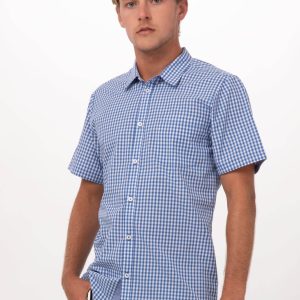 Mens Modern Short Sleeve Dress Shirt