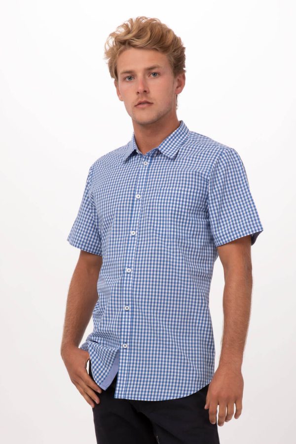 Mens Modern Short Sleeve Dress Shirt