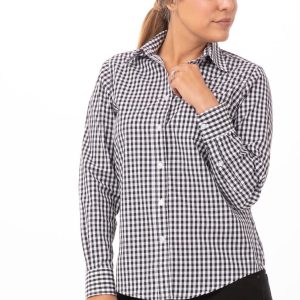 Ladies Gingham Dress Shirt