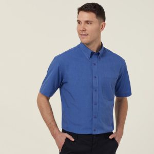 Mens End On End Short Sleeve Shirt