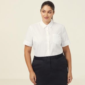 Ladies Poplin Short Sleeve Shirt