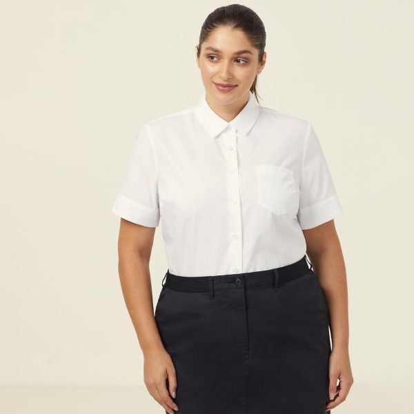 Ladies Poplin Short Sleeve Shirt