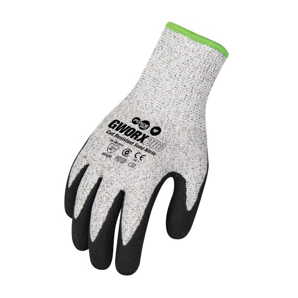 Cut resistent Sand Nitrile Glove.  (XS - 3XL) - GWORX203 - Image 2