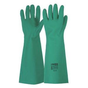 Green Nitrile Gauntlet Gloves