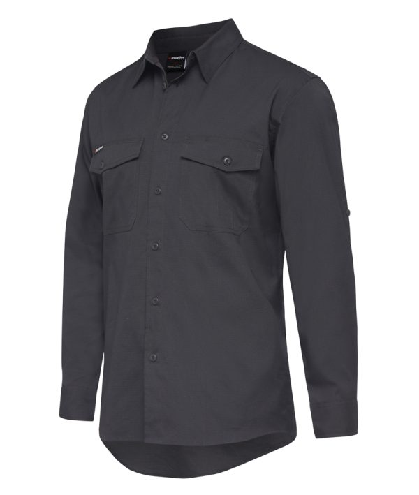 Mens Lightweight Ripstop Long Sleeve Work Shirt