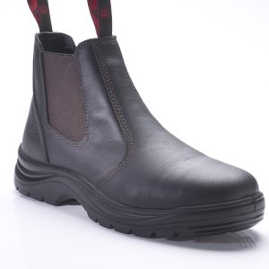 Mens Flinders Leather Steel Cap Gusset Work Boot