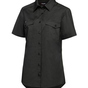 Ladies Workcool Open Front Short Sleeve Shirt