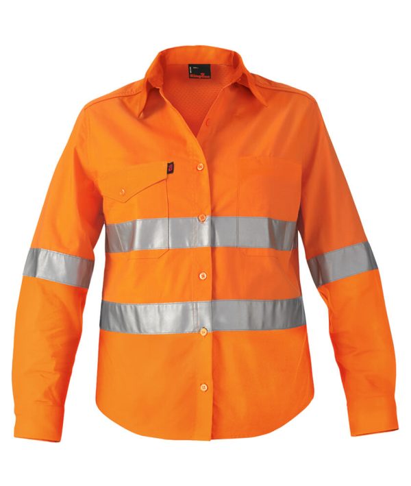 Ladies Open Front Reflective Work Shirt