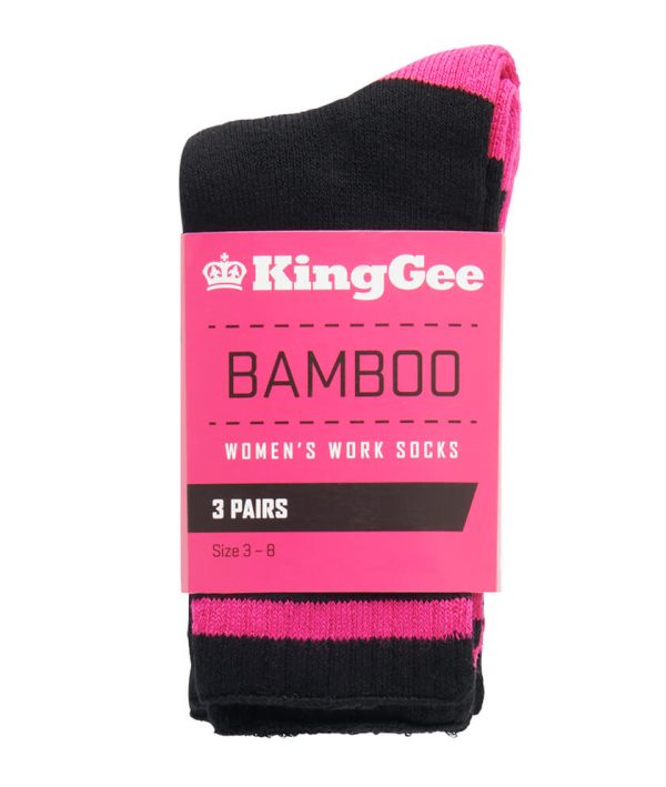 Ladies Bamboo Crew Work Socks 3Packs