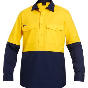 Mens Closed Front Two Tone Shirt