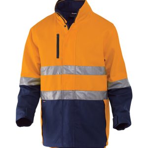 Unisex 3 In 1 Cotton Drill Reflective Work Jacket