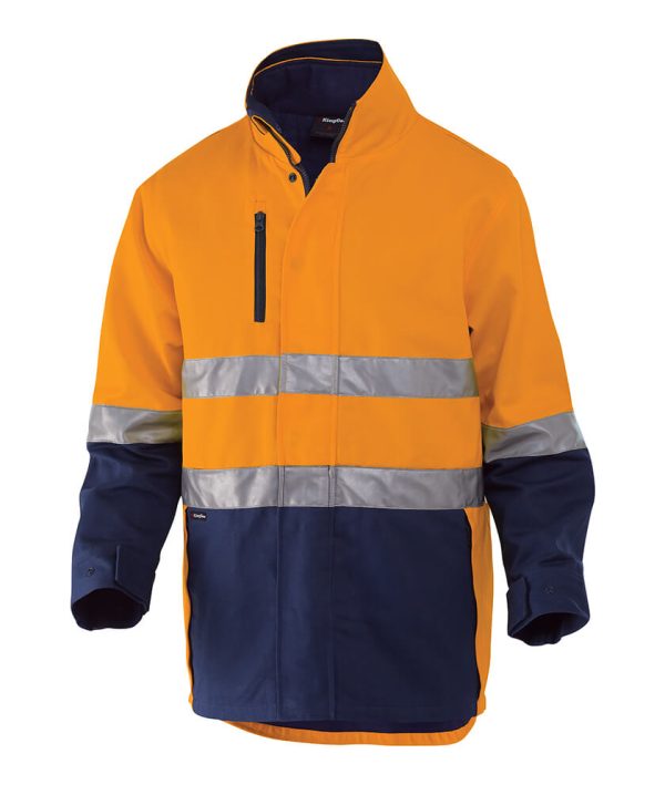 Unisex 3 In 1 Cotton Drill Reflective Work Jacket