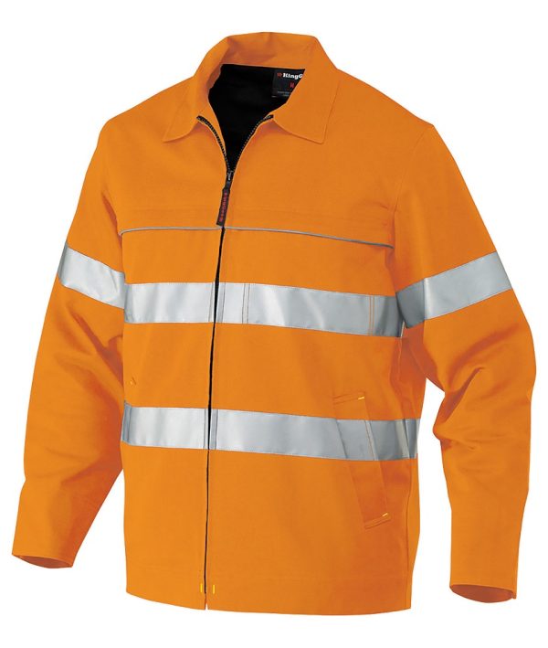 Mens Reflective Nano-Tex Cotton Drill Work Jacket