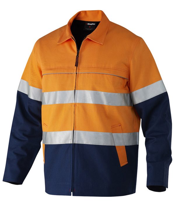 Mens Reflective Cotton Drill Work Jacket