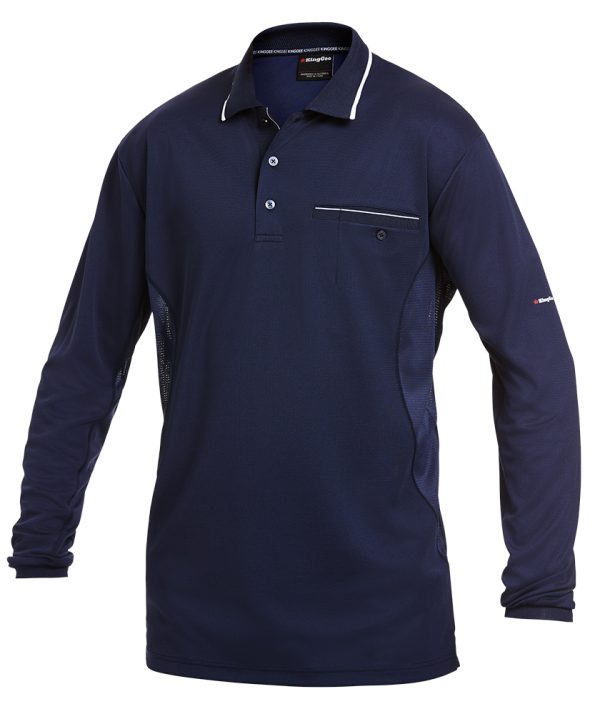 Mens Workcool Long Sleeve Polo