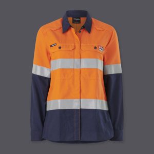 Ladies Shieldtec Lenzing FR Hi-Vis Taped Shirt