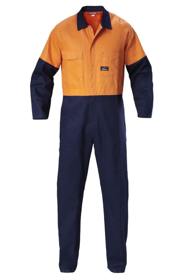 Mens Hi-Vis Cotton Drill Coverall