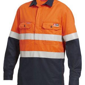 Mens Shieldtec FR Hi Vis Closed Front Two Tone Shirt