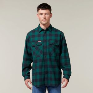 Mens Long Sleeve Check Flannel Shirt