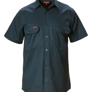 Mens Short Sleeve Cotton Drill Work Shirt