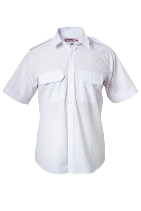 Mens Short Sleeve Permanent Press Shirt With Epaulettes