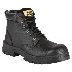 Mens Gravel Lace Up Steel Toe Safety Boot Black