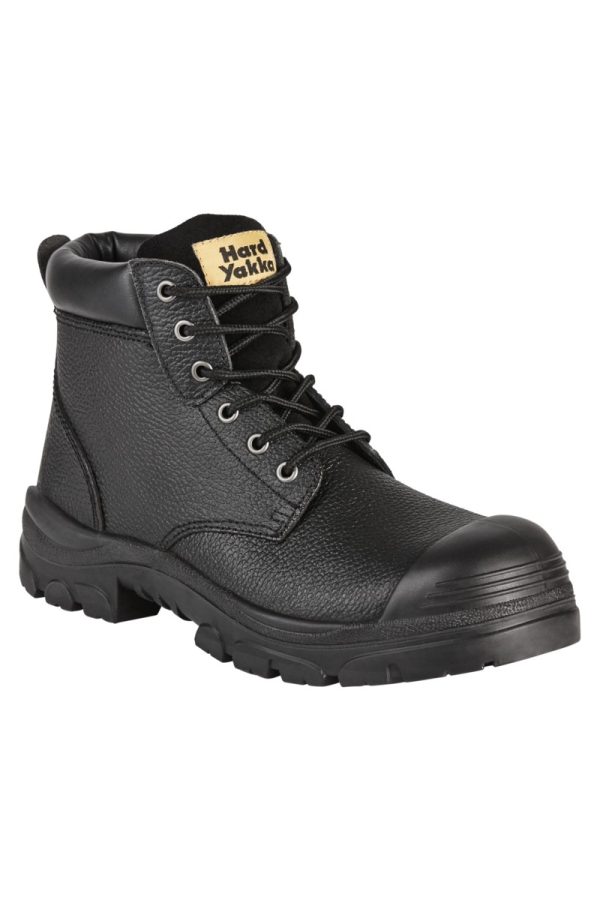 Mens Gravel Lace Up Steel Toe Safety Boot Black