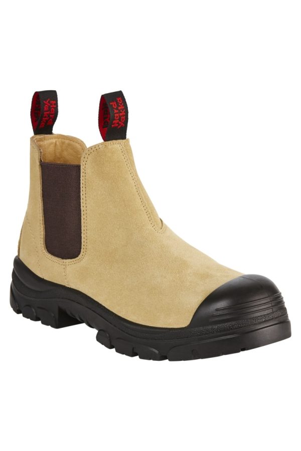 Mens Grit Pull On Steel Toe Safety Boot Sand