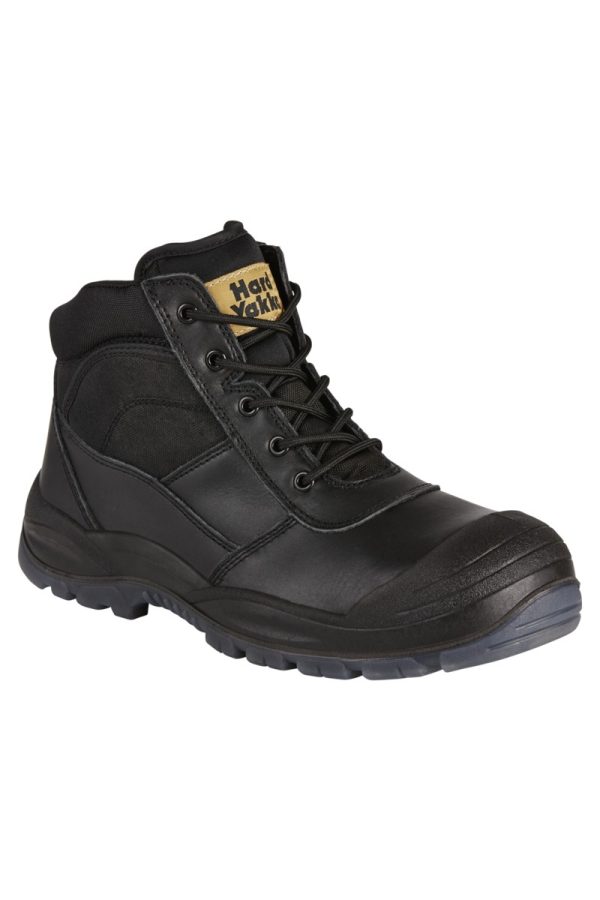 Mens Utility Zip Sided Steel Safety Boot