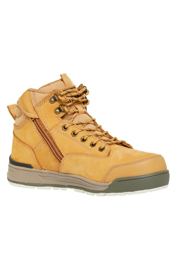 Mens Lace Up Wheat Steel Toe Safety Boot