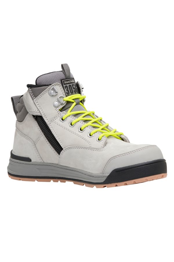 Mens Lace Up Grey Steel Toe Safety Boot