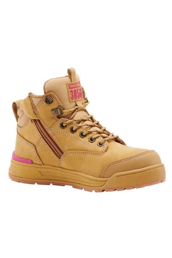 Ladies 3056 Lace Up & Side Zip Safety Boot