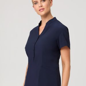 Ladies Zip Back Short Sleeve Tunic