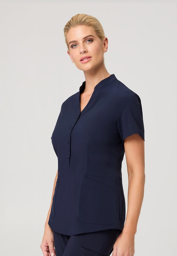 Ladies Zip Back Short Sleeve Tunic