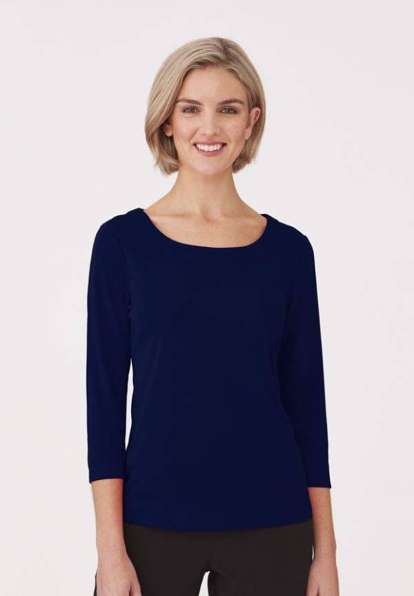 Ladies Smartknit 3/4 Sleeve Top