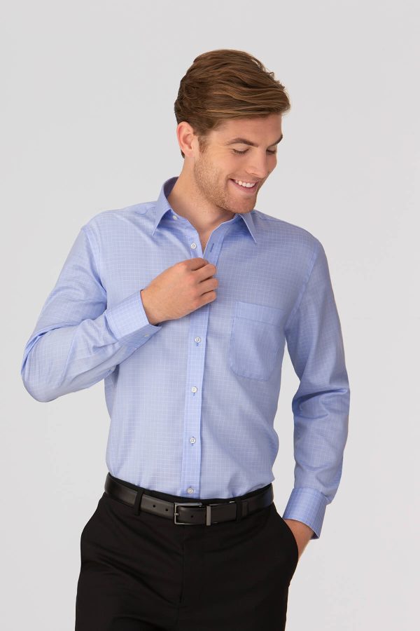 Mens Capri Check Long Sleeve Shirt