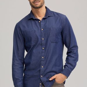 Mens Denim Long Sleeve Shirt