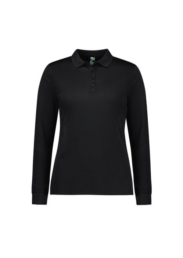 Ladies Action Long Sleeve Polo. 100% Polyester. 155gsm - P206LL - Image 2