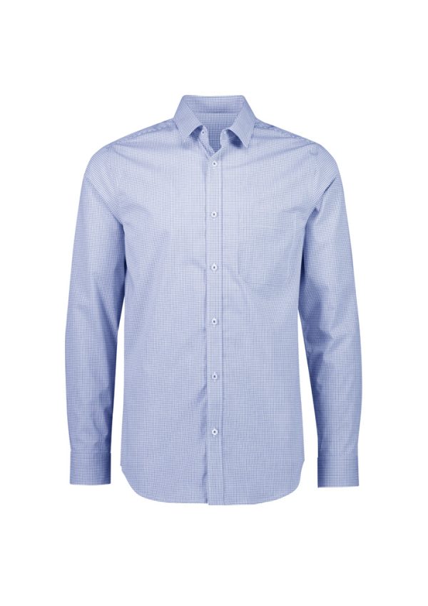 Mens Bristol Classic Long Sleeve Shirt. 72% Cotton, 25% Polyester, 3% Elastane - S338ML - Image 2