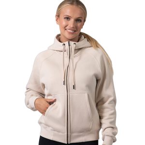 Ladies Junior Cotton Kangaroo Pocket Zipper