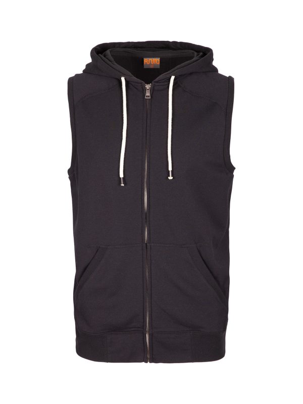 Mens Heather Sleeveless Zip Hoodies - Greatness Range. 50% Cotton 43% Polyester 7% Spandex. 260gsm - F770ZS - Image 2