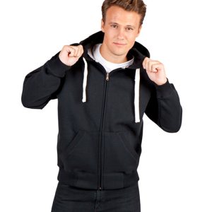 Mens Brushed Heavy Zip Fleece Hoodie