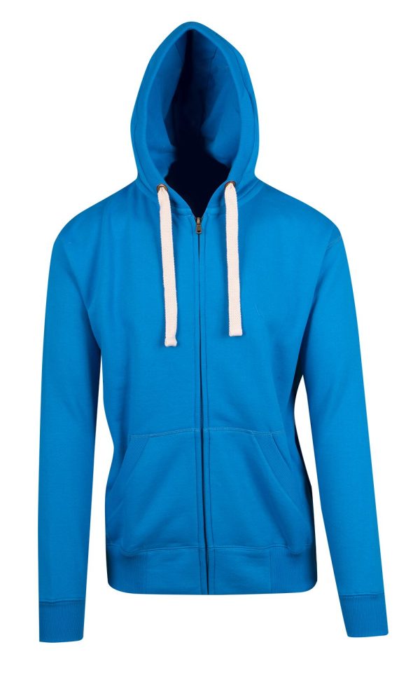 Mens Brushed Heavy Zip Fleece Hoodie. 80% Cotton 20% Polyester. 370gsm - F909HZ - Image 2